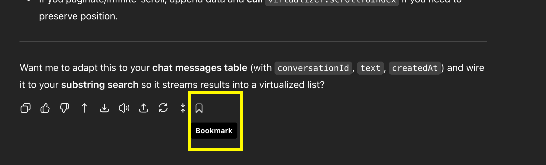Bookmark Message